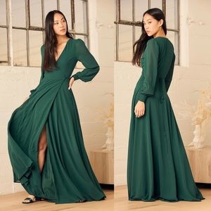 Lulus Long Sleeve Wrap Dress XL